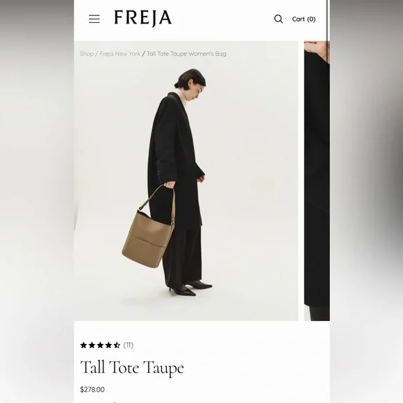 FREJA Tall Tote Taupe - Picture 5 of 5